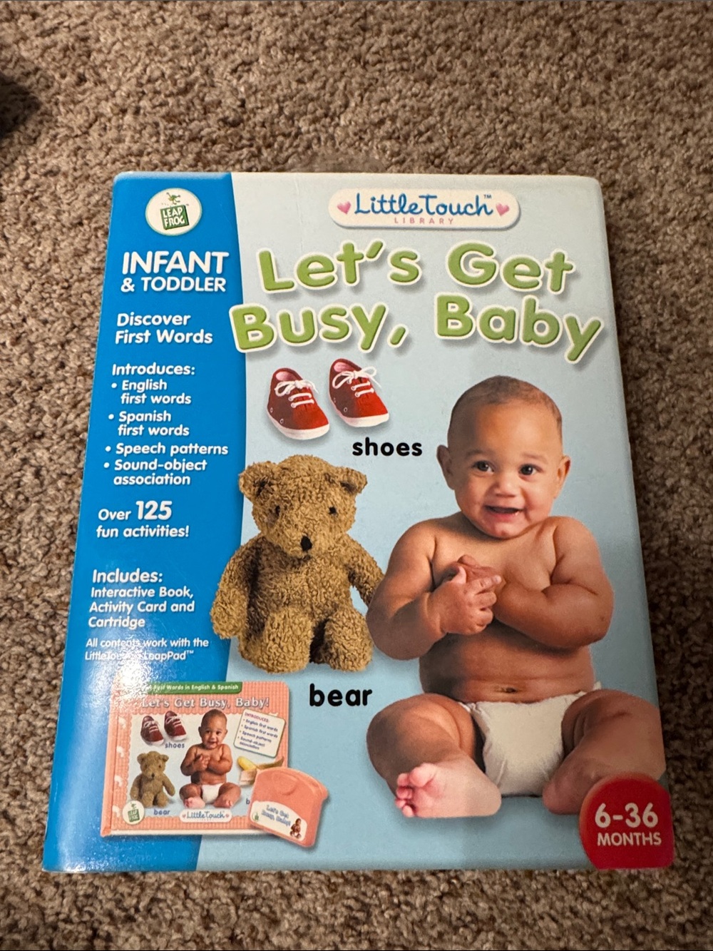 LittleTouch Let's Get Busy, Baby Interactive Baby Book - Blue